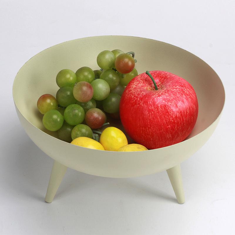 Wabi-sabi Style Three-legged Fruit Plate Metal Tray Hotel B&B Natural Resort Style Creative Soft Decoration Combination Decoration