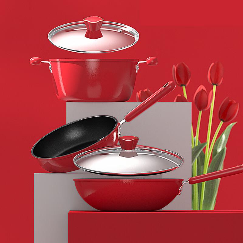 Urban Wife Flowery Years 3-Piece Cookware Set