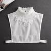 Fashion  Front Tie White Fake Collar for Women Stand Detachable Collar Fake Girls Vintage Lace Ladies False Blouse Collar