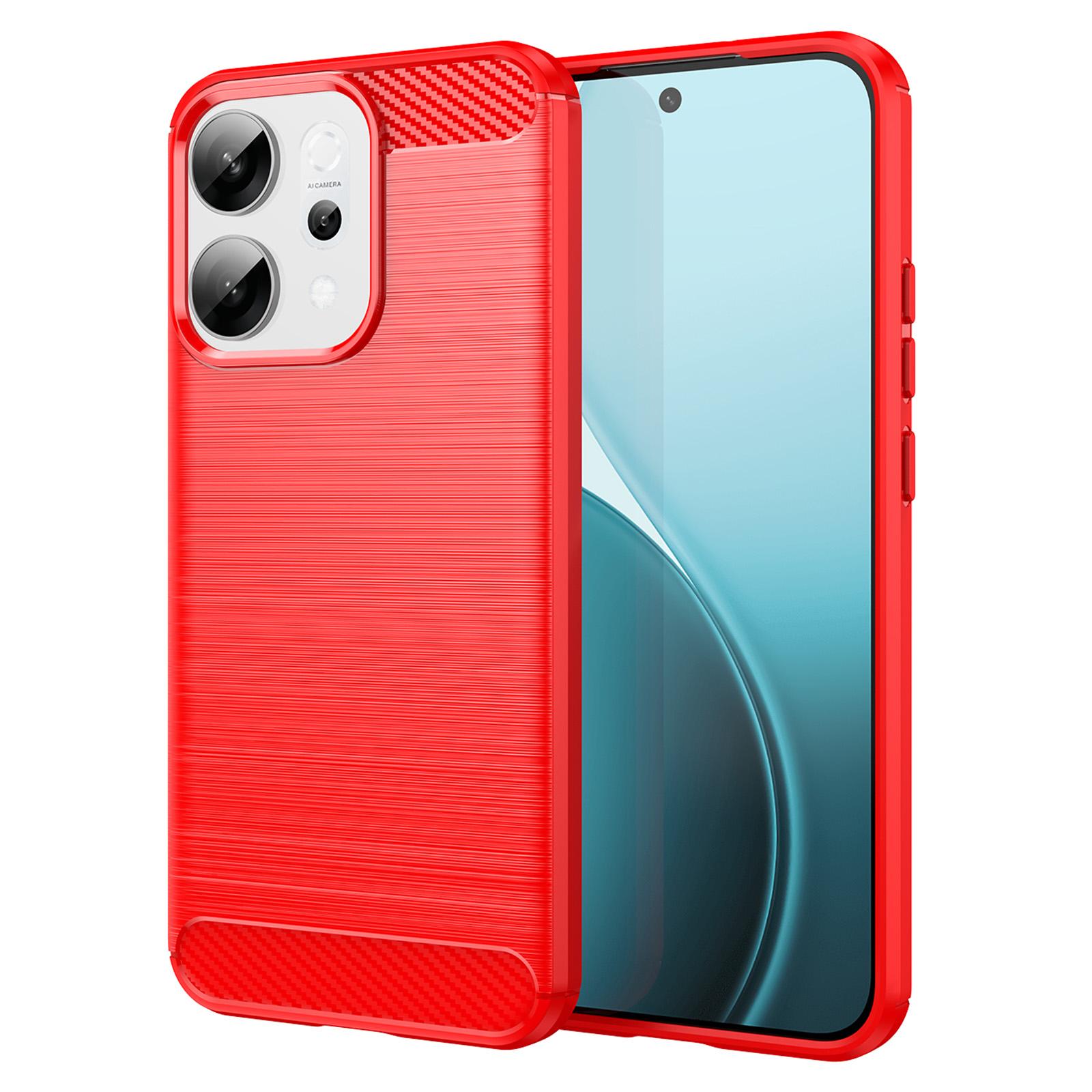 

Для Oppo Reno14 5G (Глобальний) Чохол Захисний Чохол для Телефону Текстура Карбонового Волокна Матовий