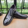 New work clothes leather shoes men's business wear-resistant non-slip low-top casual dress black first-layer cowhide shoes men