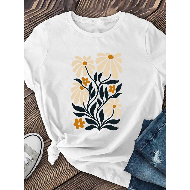 Women's Nana Today Tomorrow Always Printed T-Shirt Short Sleeve Soft Breathable Stretch Casual Spring Summer Office Party Top Machine Washable