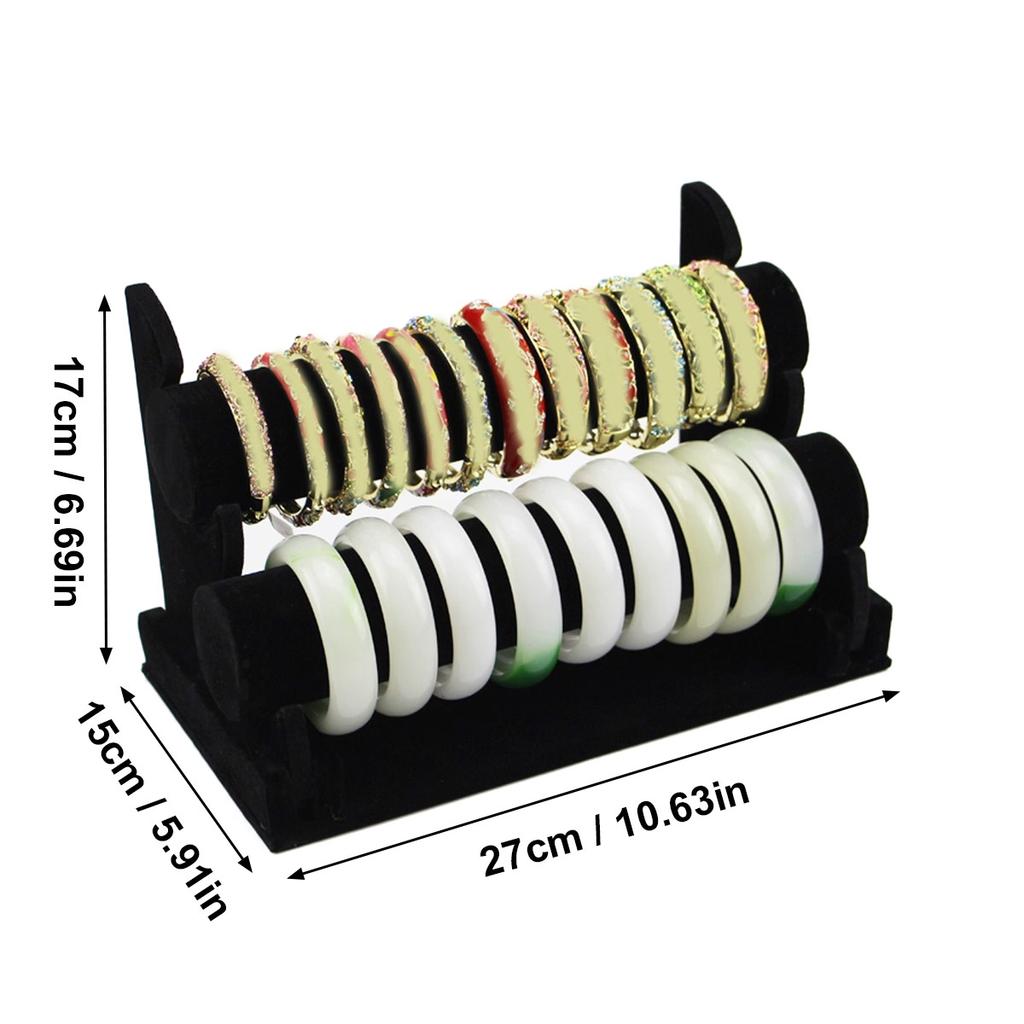 Bracelet display rack, 2-layer 3-layer bracelet storage rack, velvet jewelry rack, suitable for necklaces, headbands, watches
