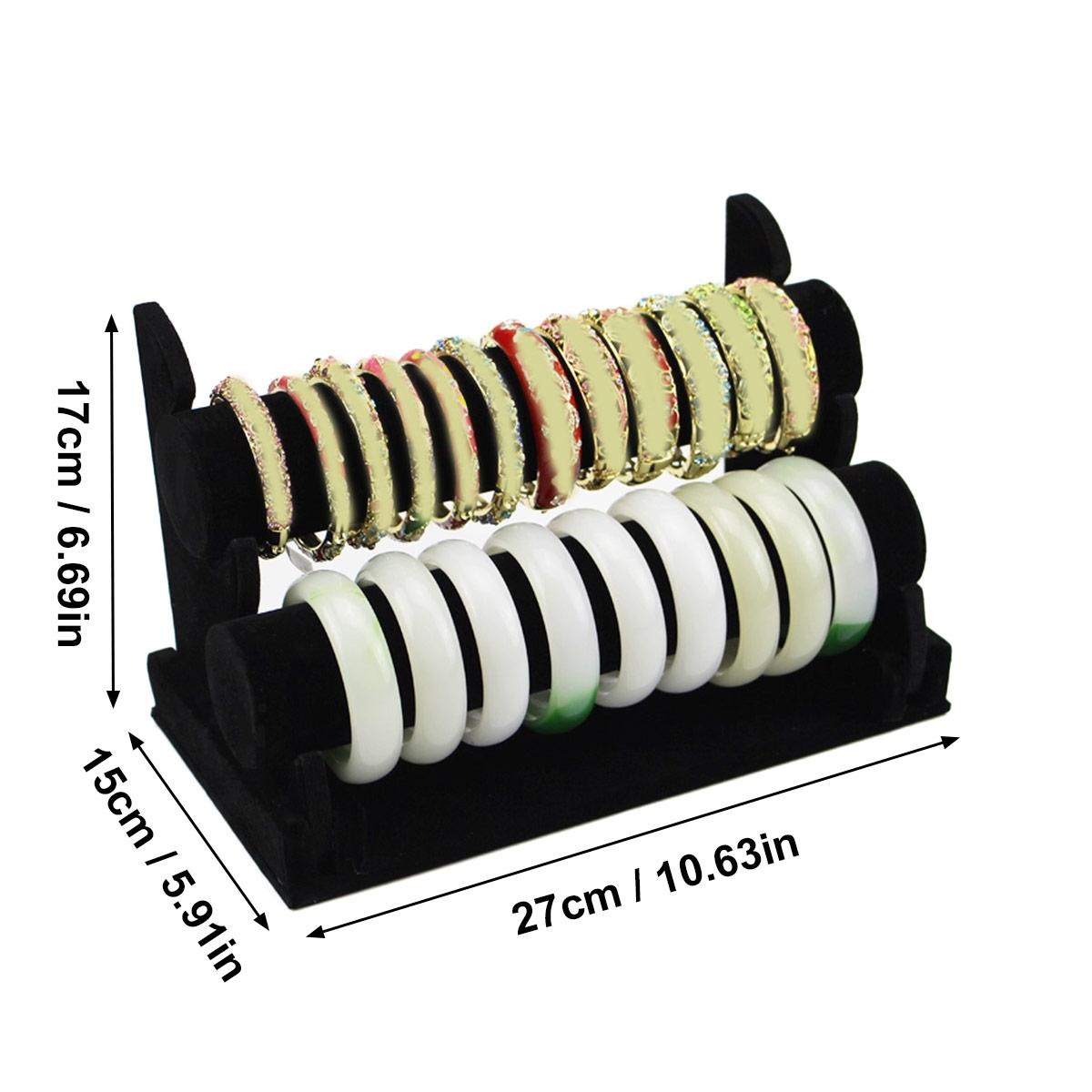 

Bracelet display rack, 2-layer 3-layer bracelet storage rack, velvet jewelry rack, suitable for necklaces, headbands, watches