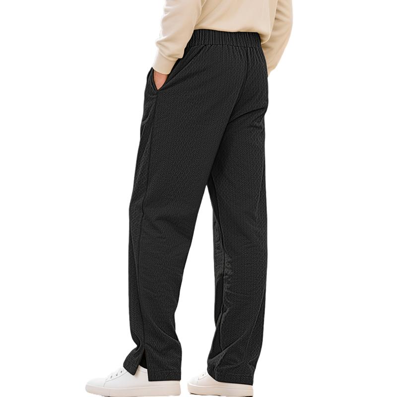 2026 New Style European Loose-Fitting New Style Casual Straight Knitted Ribbed Outdoor Date and Sport Pants European Size