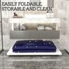 120CM Folding Bathtub Spa Bathtub Adult Children Swimming Pool Portable Plastic Bathtub Bath Bucket Insulation Bathing Bath Tub Double Drain 6 Layer