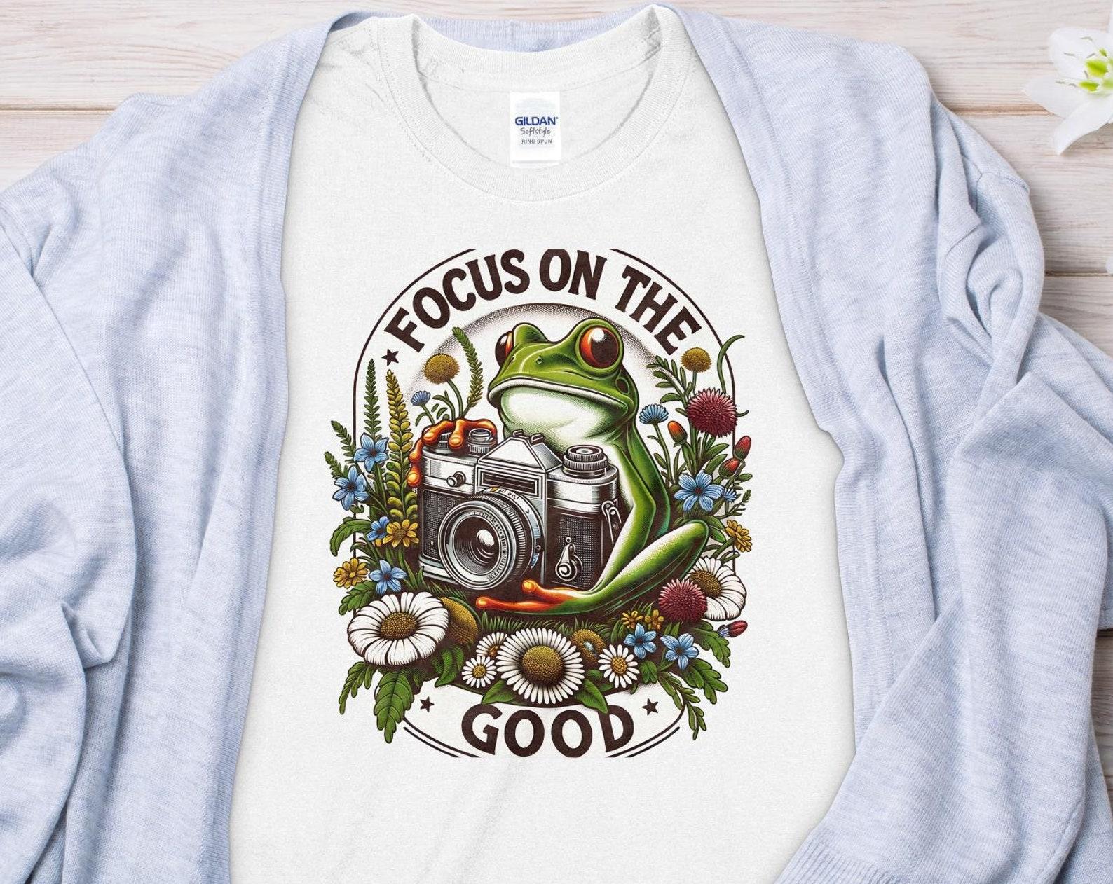 Retro Frog T-Shirt: Positive Vibes Graphic Tee, Nature Lover Gift 3XL