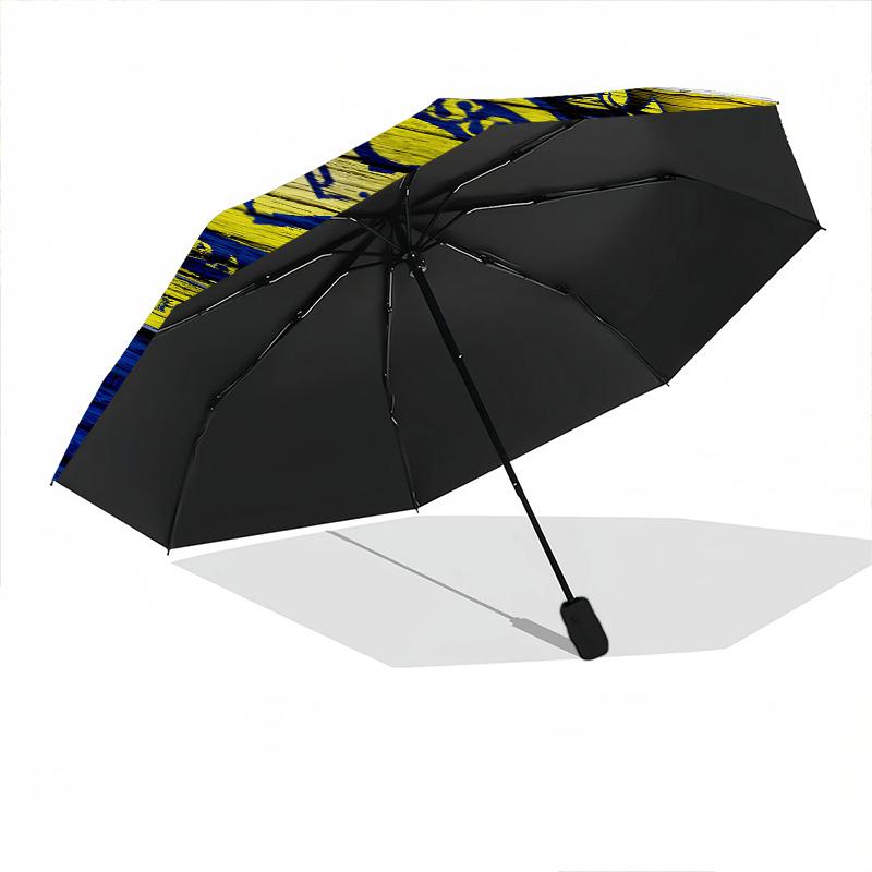 1 PC Automatic Folding Umbrella - Alnassr Pattern Portable Foldable Design With 8 Ribs Christmas Birthday Gifts