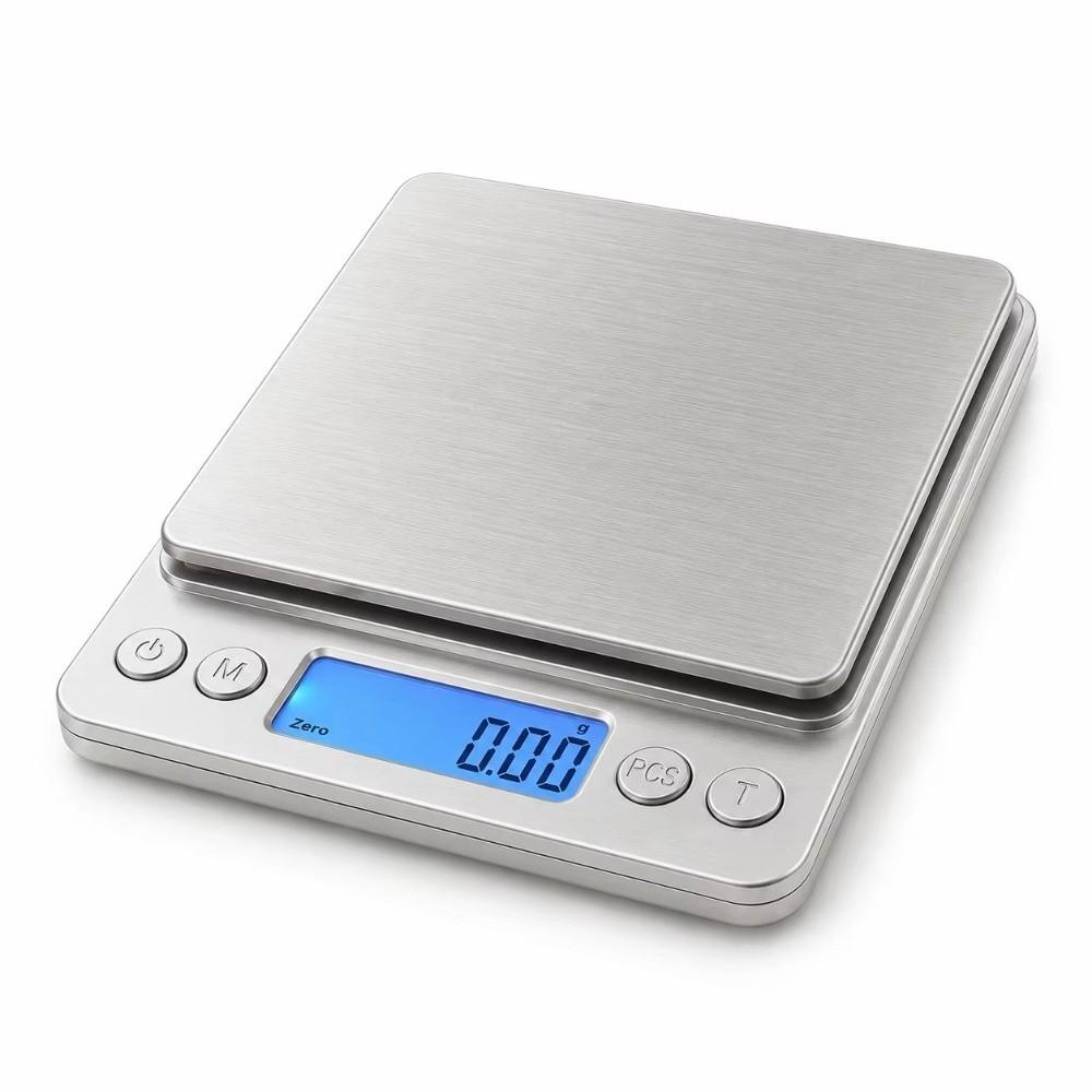 Stainless Steel Digital Kitchen Scale LCD Display Coffee Balance Scale  For Diet Tracking
