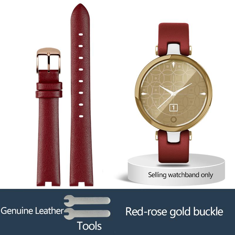 Genuine Leather Sports Watchband Straps Women's Bracelet Silicone Stainless Steel Belt For Garmin Lily Smart Watch Accessories