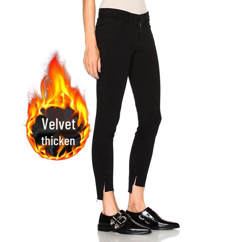 

Mimi Women s High Waist Classic Black Skinny Jeans with Irregular Raw Hem 26