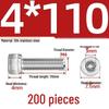 304 Stainless Steel Hex Socket Head Cap Screws, M2-M10, Extended Length