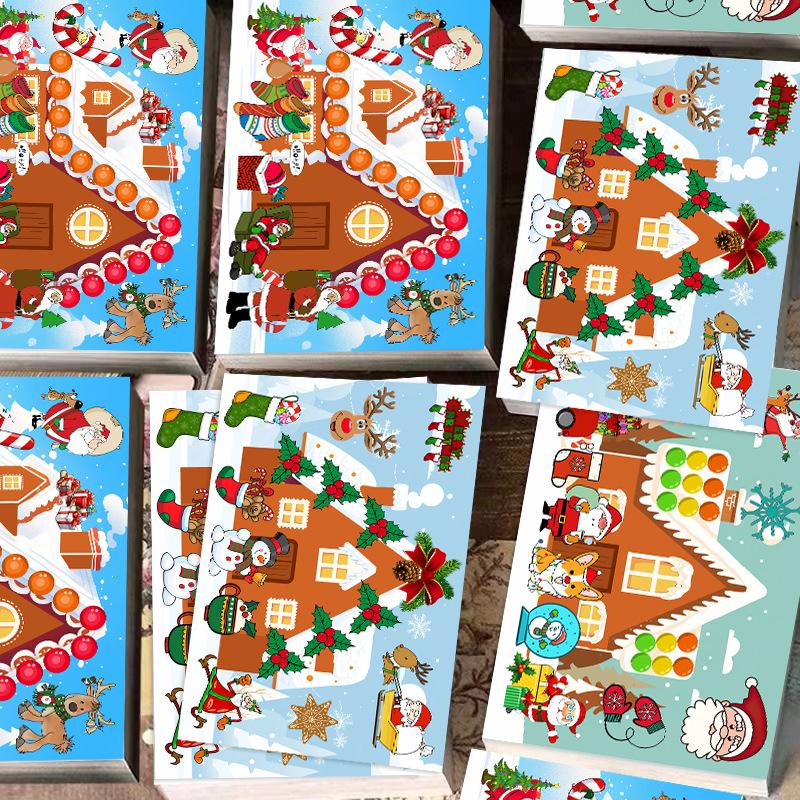 8 Cartoon Festival Christmas Party Collage DIY Guka Hand Account Mobile Phone Case Laptop Scene Decoration