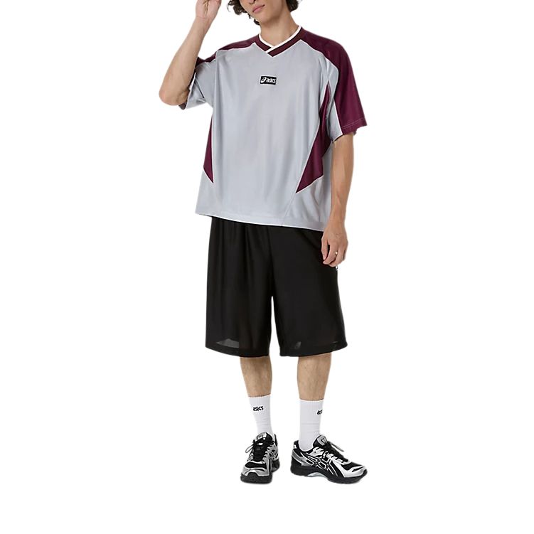 Asics Game V-Neck Ribbed Quick-Dry T-Shirt Unisex Tops 2203A345-020