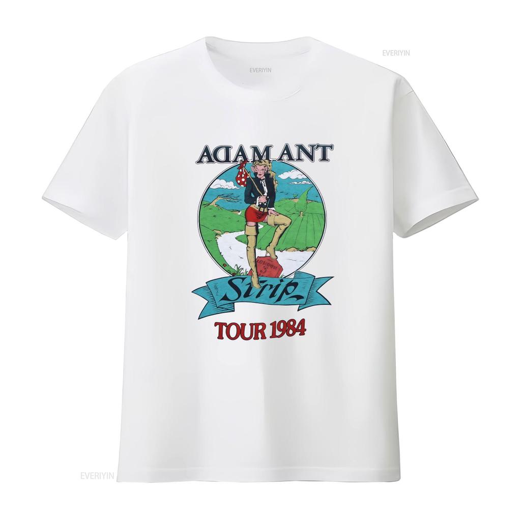 Vintage Adam Ant Black 100 Cotton T Shirt Size S To 4XL Strip Tour 1984 Print Fashion vintage Versatile Slightly Casual