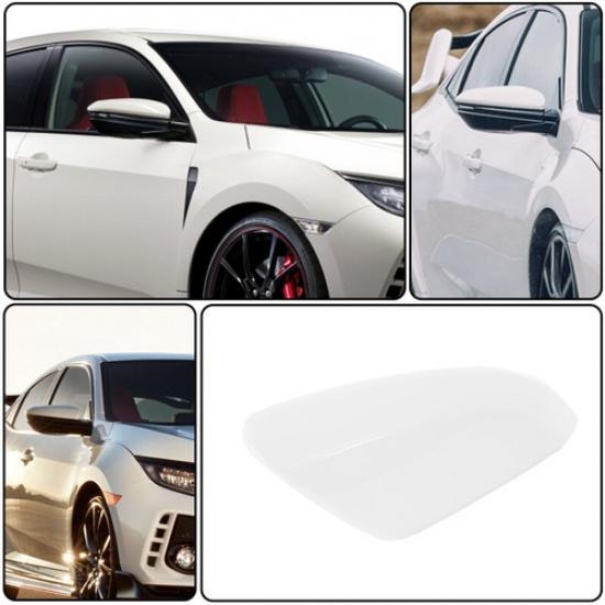 For Honda Civic 10th 2016- White Car Right Side Rearview Mirror Cap Cover .