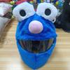 Flauschige Vollgesichts-Motorradhelm-Abdeckung Cartoon-Tier-Haube Zubehör Fahrer Winter Warm