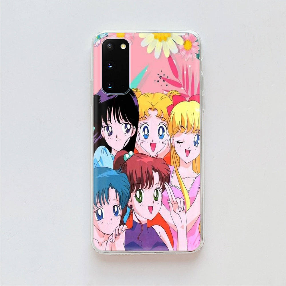 AD80 Sailor Moon Clear Case for Samsung A04 A14 A23 A34 A54 M23 M33 M52 M53 Realme 10 9 C30S C35 C55 VIVO Y02 Y21 Y33S Y51 X80 V25 Cover