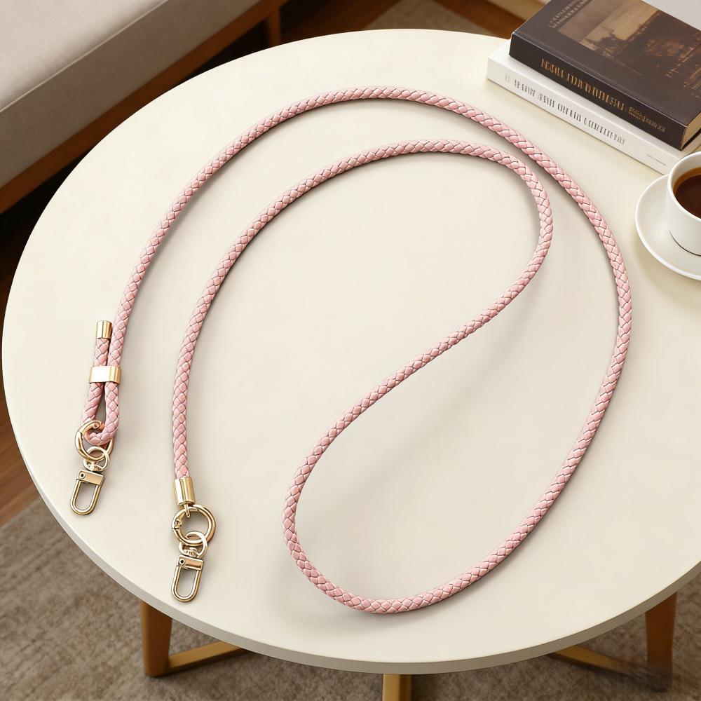 Verstellbarer geflochtener Leder-Umhängegurt & Schlüsselanhänger-Anhänger für Handy-Lanyard