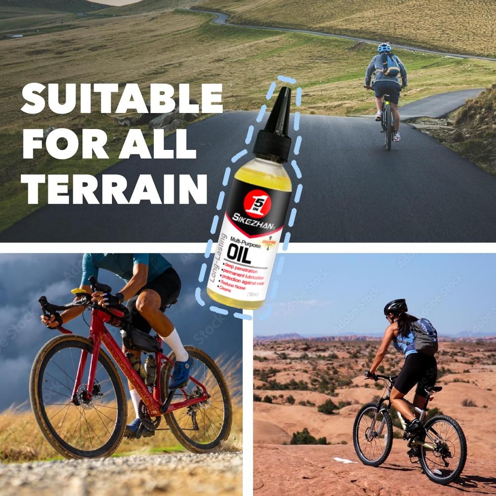 Bicycle Chain Lubrication Kit – Chain Oiler Roller Tool with 100ml Bike Chain Lubricant for MTB Road and Mountain Bikes