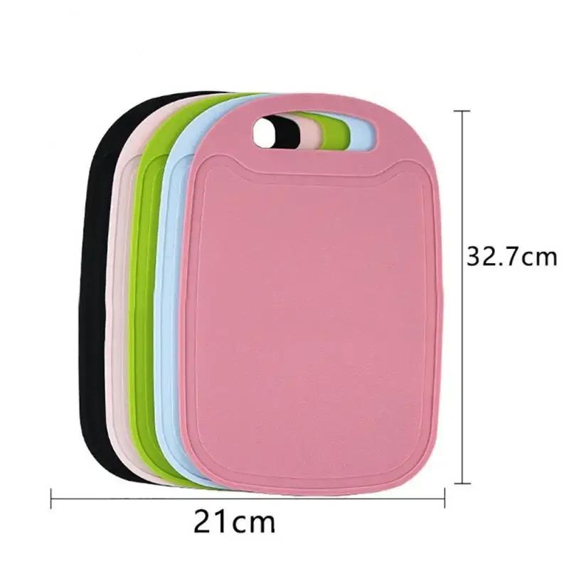 Nonslip Plastic Chopping Board Food Cutting Block Mat Kitchen Tool Fruit Vegetable Cutting Chopping Table Mats With Hang Hole