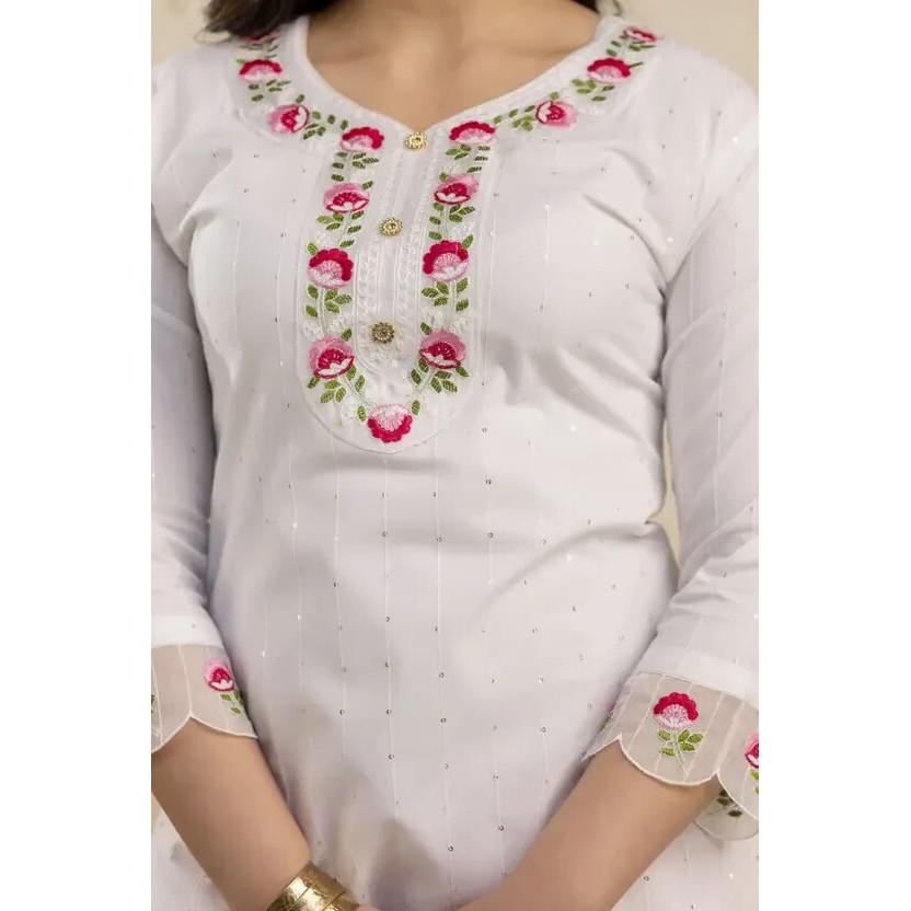 Indian Designer Kurta Pant Dupatta Set Women Bollywood Top Tunic Kurti Dress VSO-1699 c