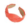Wide Brim Braided Straw Headband Comfort Fit Solid Color Hair Accessory For Women Casual Outings Parties Vacations