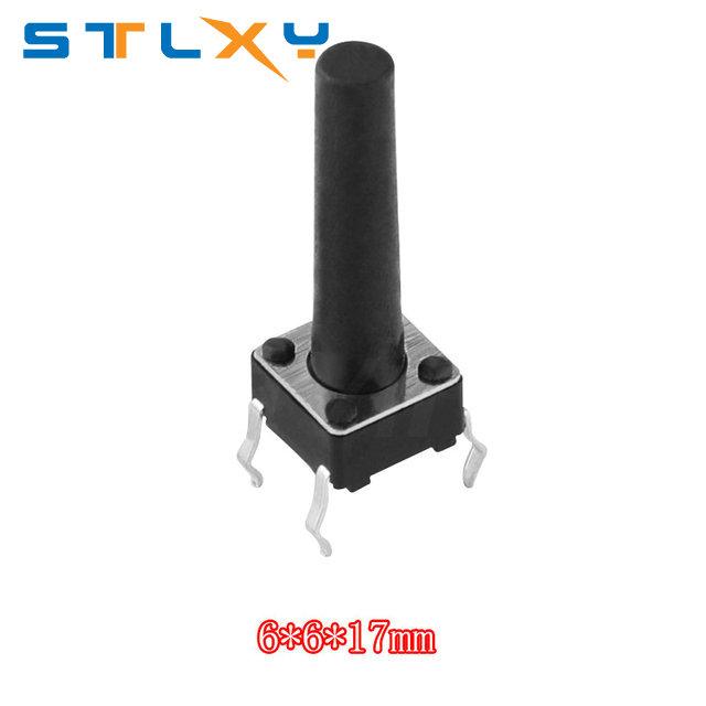 20PCS 6x6mm Panel PCB Momentary Tactile Tact Mini Push Button Switch DIP 4pin 6x6x4.3/5/6/7-20MM 6*6*4.3MM 5MM 6MM 8MM - 20MM