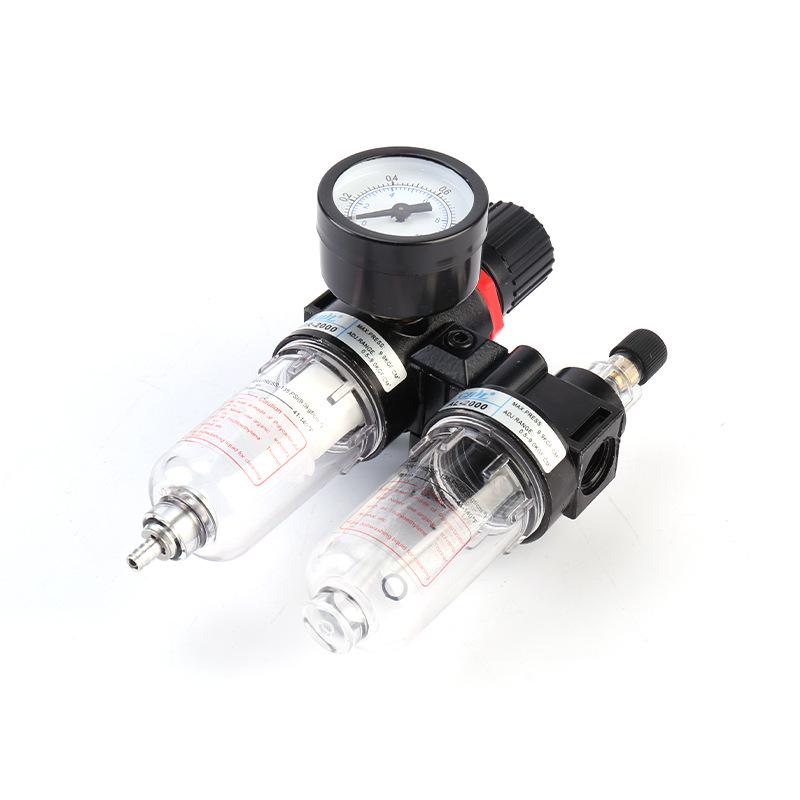 Air Source Processor: Copper Filter & Pneumatic Oil-Water Separator - Two-Piece Unit