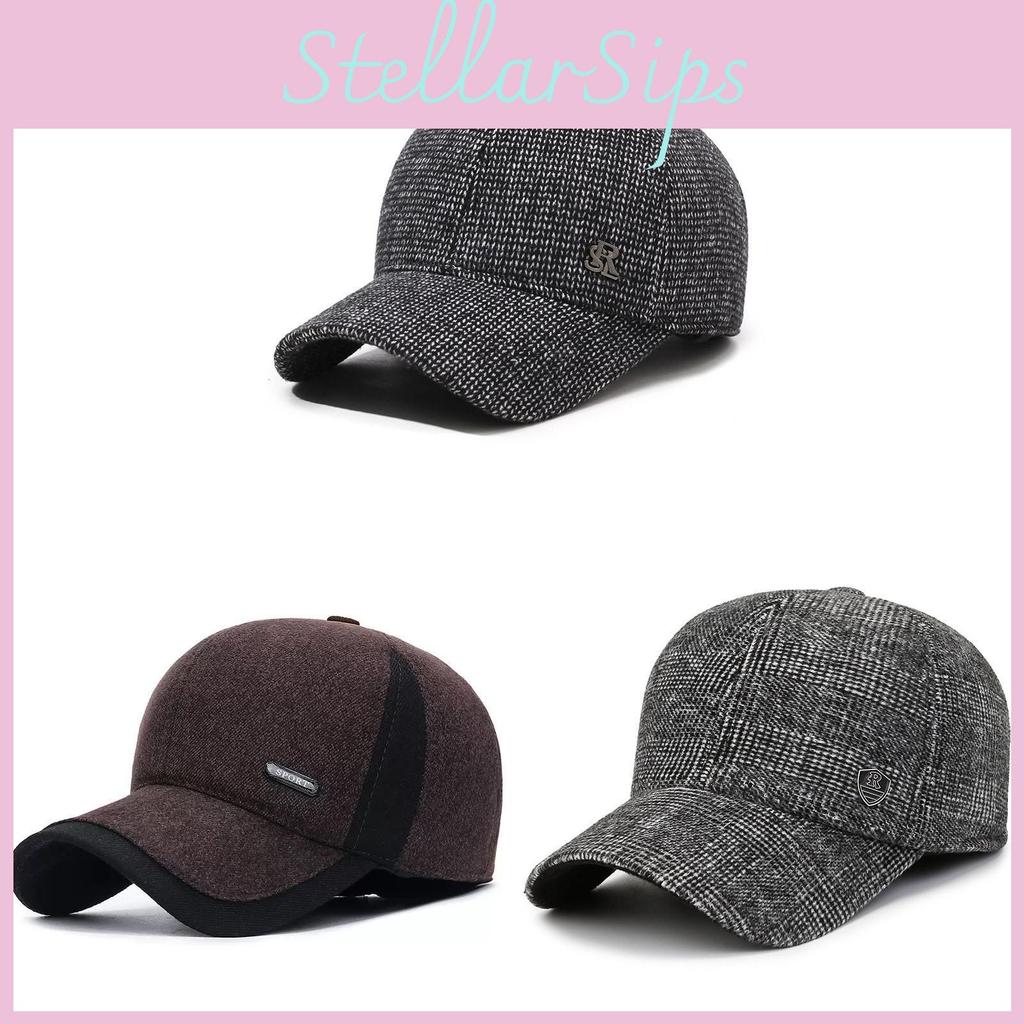 Winter Mens Baseball Cap With Fleece Lining For Warmth And Windproof Comfort