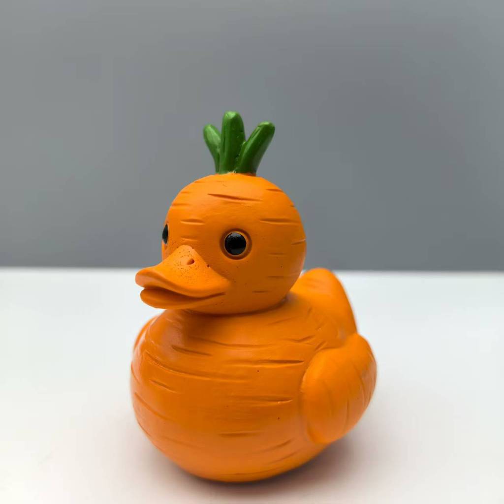 Whimsical Vegetable Duck Resin Sculpture For Home Decor And Collectors