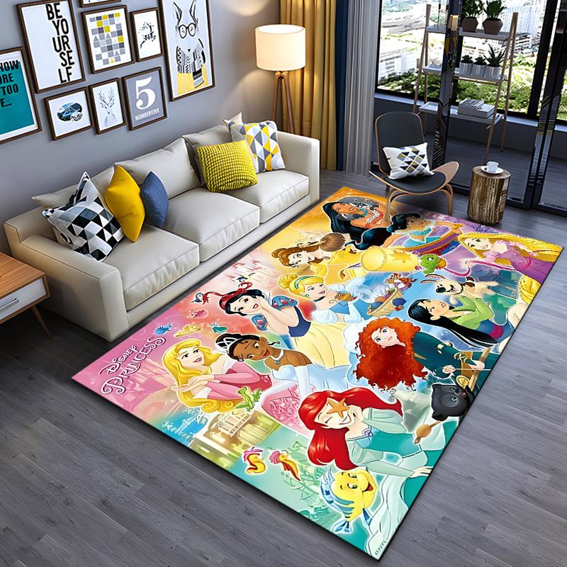 Beautiful Snow Princess Cartoon Carpets Bedroom Sofa Play Mats Rug Bedroom Decor Carpet Livingroom Rug Crawl Gift Rug Potdemiel