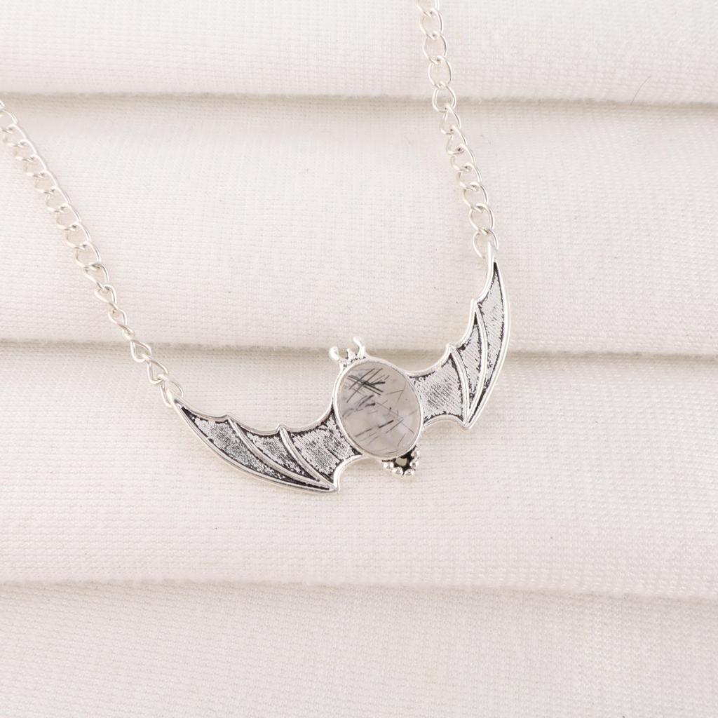 Black Rutile Handmade Silver Pendant, 925 Sterling Silver Boho Pendant, Beautiful Rutile Gemstone Pendant Gift For Love