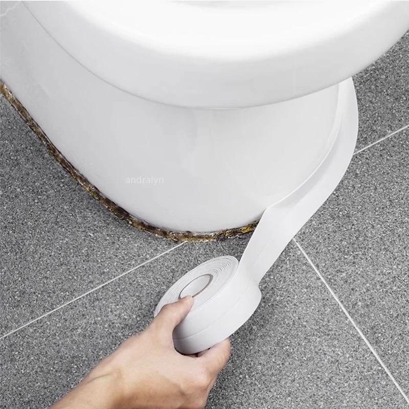 PVC Waterproof Sealing Tape Bathroom Toilet Caulk Tapes Kitchen Sink Countertop Mildew Fouling Proof Sealer Self Adhesive Strip