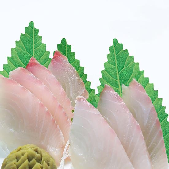 200Pcs/Bag Artificial Green Leaf Reusable Colorfast Vibrant Color Simulation Sushi Decoration Leaf Kitchen Accessories