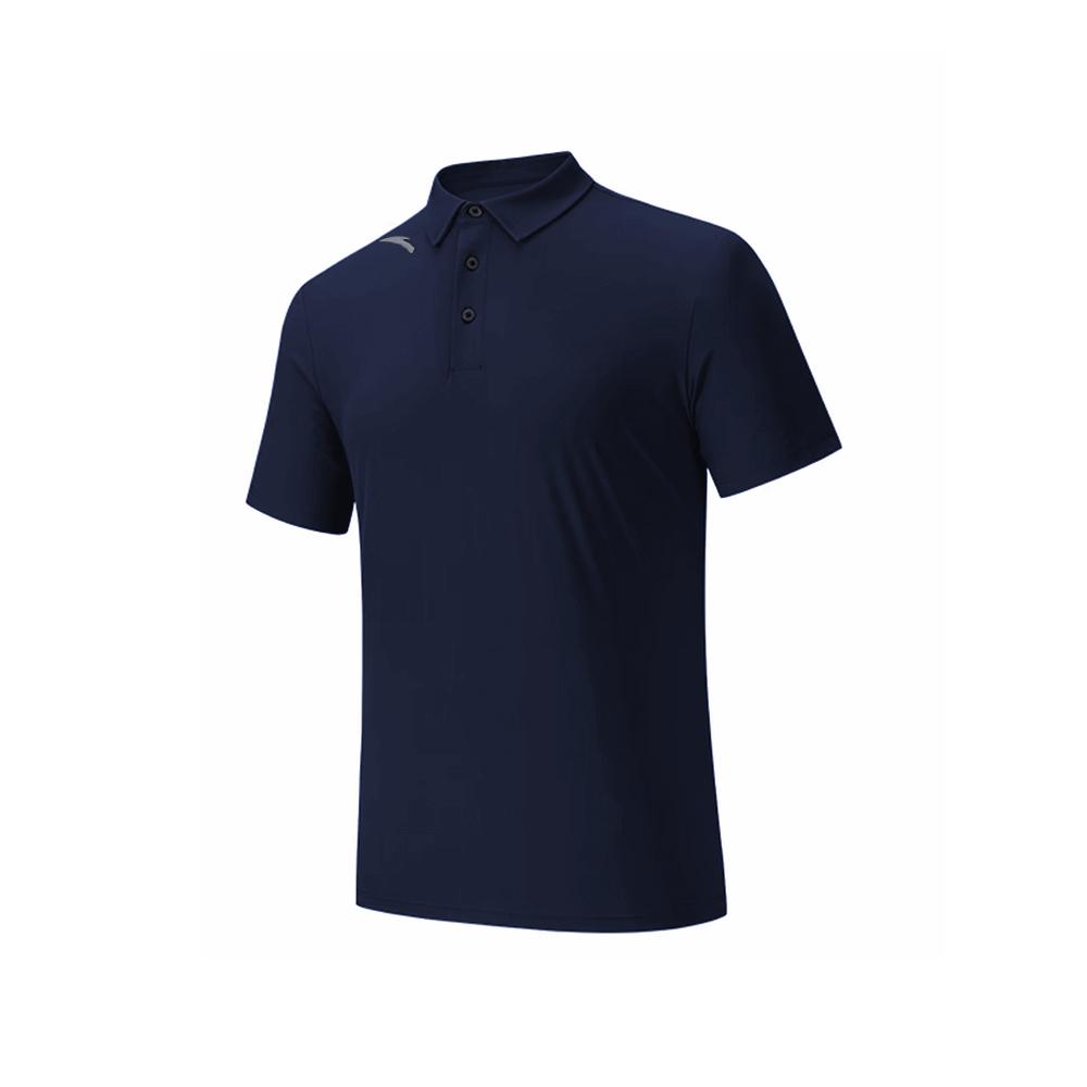 Anta Ice Skin Cooling Soft Comfortable Skin-Friendly Simple Polo Shirt Men tops Midnight-Blue 152627172R-6 M