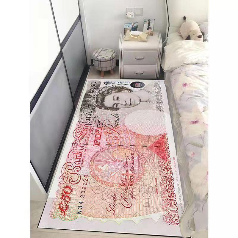 

Creative Kitchen Paper Money Rug, Home Entryway Doormat, Bathroom Stain-resistant Mat One Size червоний