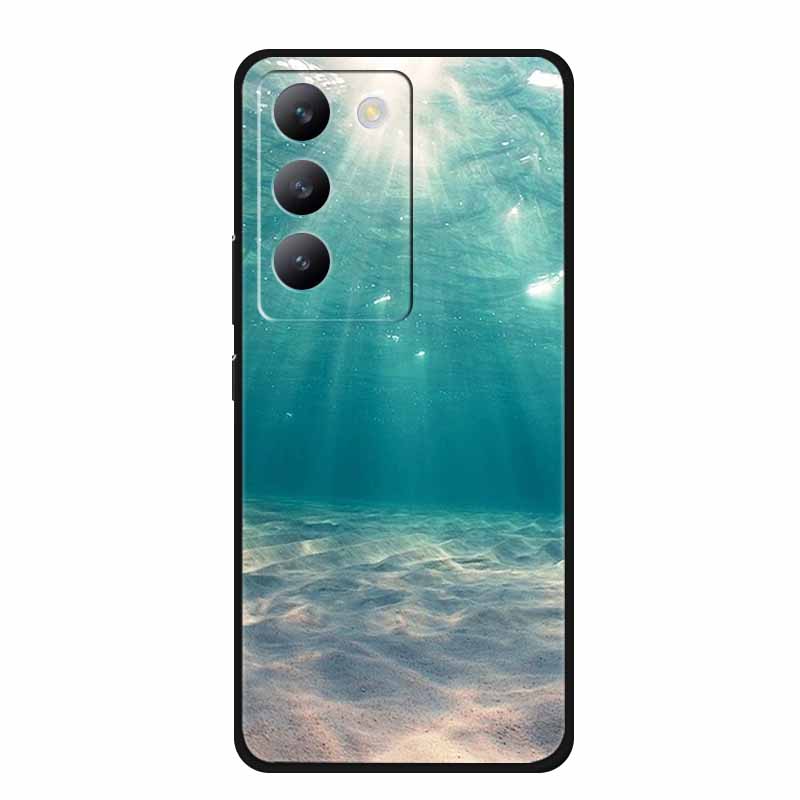 Für vivo V40 SE Hülle Luxus TPU Weiches Silikon Handy Rückabdeckung für vivo V40 SE 5G Schutz Stoßfest Blumen Mädchen Niedlich Hülle