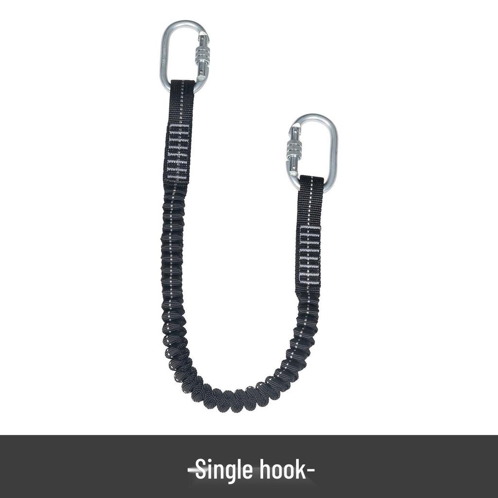 High-Altitude Safety Belt with Single/Double Hook Elastic Rope for Fall Protection