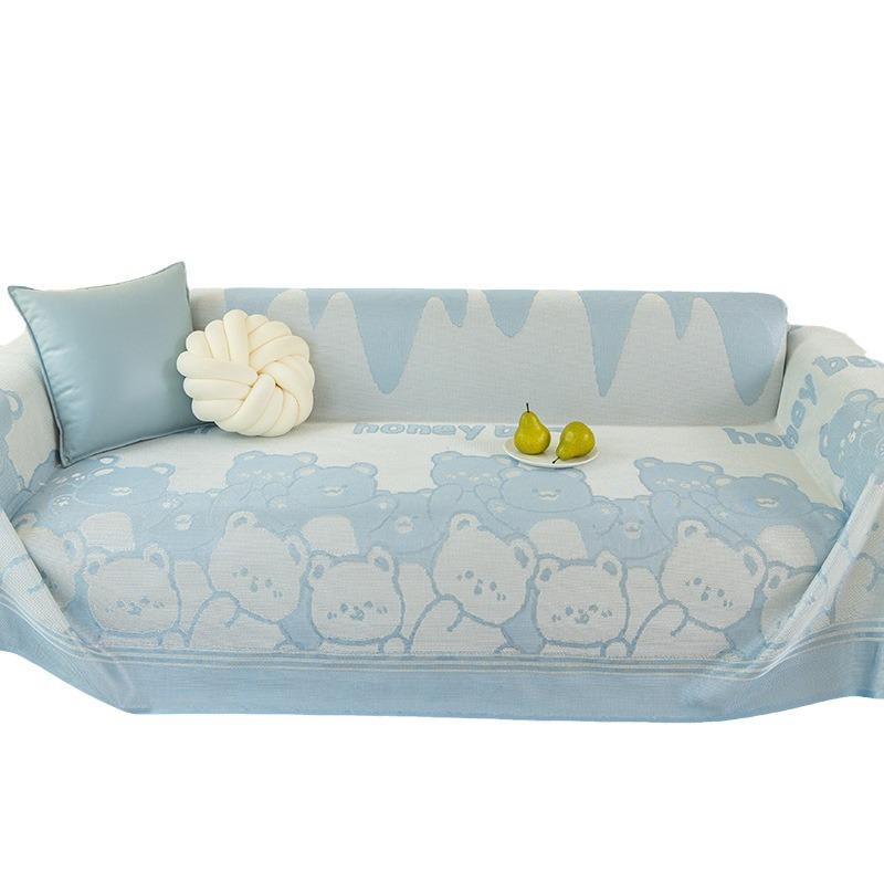 Summer Ice Silk Sofa Cushion Non-Slip Summer Mat Cushion Washing Four Seasons Universal Cool Pad Rattan Mat Sofa Cover Ice Pad