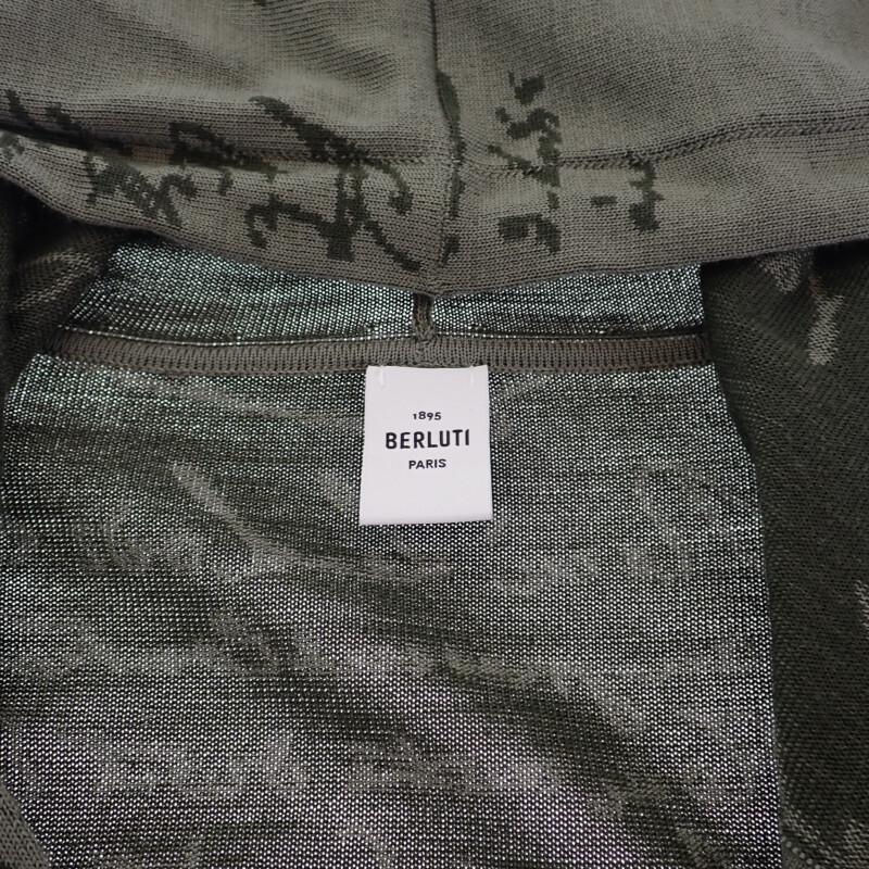 Berluti  L Parker khaki wool/leather mens