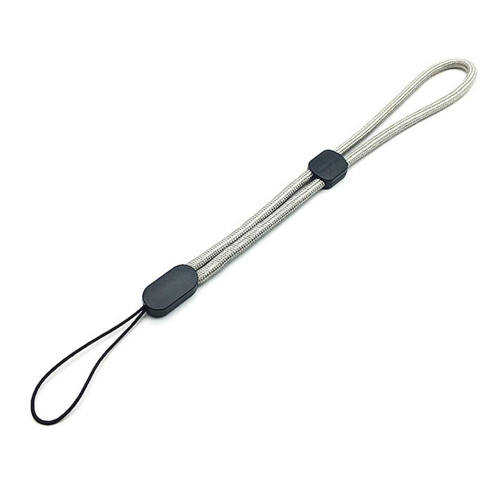 Nylon Short Cell Phone Lanyard Solid Color Webbing Wrist Lanyard Thickened Sleeve Adjustable Round
