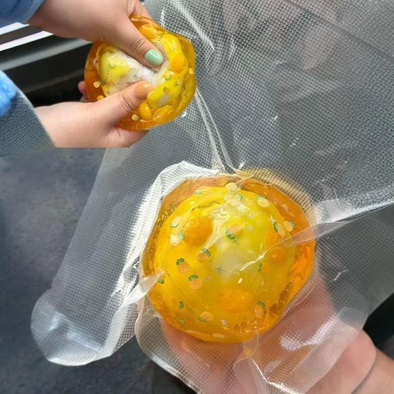 כדור פלסטיק פריך עם פצפוץ, שעווה פריכה מתנפצת, כדור לחץ פריך, צלילי ASMR מספקים, צעצועים להקלה על מתח למבוגרים