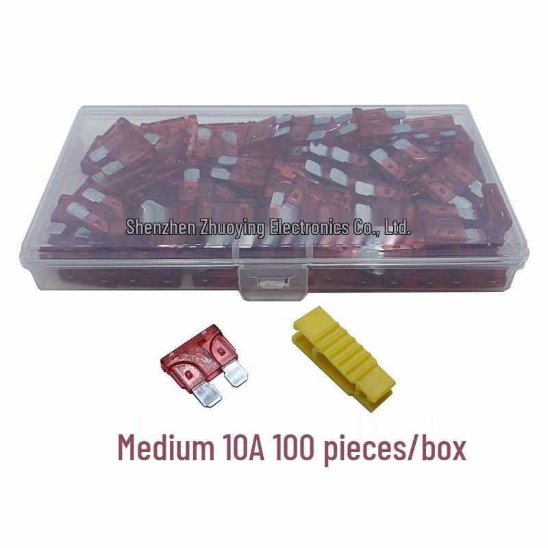 Car Fuse Box Set: Blade Fuses In Small, Medium, & Large (1A, 3A, 10A, 15A)