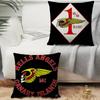 Moto Kissen H-Hells Angels Kissenbezug Kurzer Plüsch Sofa Dekorativ Geschenk Zuhause Doppelseitiger Druck Kissen