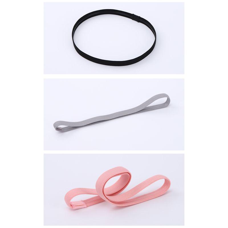 

Тонкая фитнес силиконовая направляющая пота повязка на голову для мужчин и женщин для йоги, нескользящая, направляющая пот, дышащая повязка, повязка на голову, спортивная повязка на голову Pure black