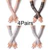 1Pair Sunscreen Sleeve Summer Netting Outdoor Lace Sleeve Edge Ultraviolet-proof Sun Protection Multiple Colors Ice Sleeve