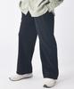 [RELATION] Corduroy Easy Wide Pants | Fleece-lined, Warm, Plus Sizes, Comfortable Waist, em113001-BLK-XXL