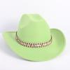 Popular European and American Fashion OL Style One-word Cowboy Hat Men's and Women's High-end Top Hat Jazz Hat Felt Hat