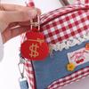 Zipper Panda Keychain Cute Earphone Bag Fashion PU Leather Pendant  Mini Storage Bag